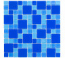 Мозаика для бассейна стеклянная Aquaviva Cristall Dark Blue DCM305 (23 мм - 48 мм) (УП.)